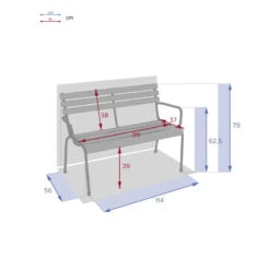 Banc Extérieur Greensboro Vert Olive Hespéride -Plein air Deco banc exterieur greensboro vert olive hesperide 2