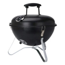 KOOPMAN Barbecue De Table D34 Avec Couvercle Métal Noir