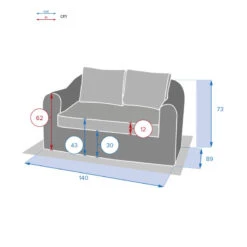 Canapé 2 Places Moorea Hespéride Terre Ombre -Plein air Deco canape 2 places moorea hesperide terre ombre 2