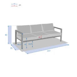 Canapé De Jardin Jauca Noisette / Gris Boisé Hespéride -Plein air Deco canape de jardin jauca noisette gris boise hesperide 1 2