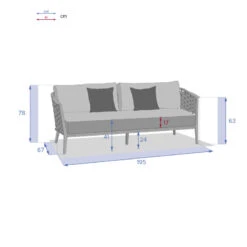 Canapé De Salon Extérieur 3 Places Embruns Hespéride -Plein air Deco canape de salon exterieur 3 places embruns hesperide 3