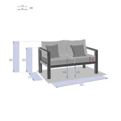Canapé Extérieur 2 Places Evasion Tonka Hespéride -Plein air Deco canape exterieur 2 places evasion tonka hesperide 3