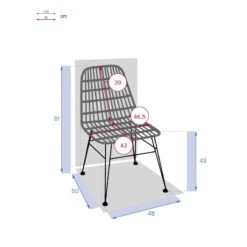 Chaise Extérieure Lambada Sésame & Graphite Hespéride -Plein air Deco chaise exterieure lambada sesame graphite hesperide 3