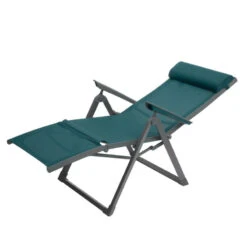 Chaise Longue Decima Hespéride Bleu Canard/graphite -Plein air Deco chaise longue decima hesperide bleu canard 1 3