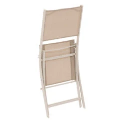 Chaise Pliante Modula Lin/argile Hespéride -Plein air Deco chaise pliante modula lin argile hesperide 2