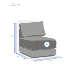 Chauffeuse 1 Place Pour Salon Allure Graphite Hespéride -Plein air Deco chauffeuse 1 place pour salon allure graphite hesperide 1 3