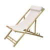 KOOPMAN Chilienne Bambou Avec Appui Tête écru Ambiance -Plein air Deco chilienne bambou avec appui tete ecru ambiance