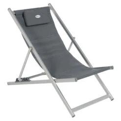 Chilienne Inclinable Honolulu Gris Ardoise Hespéride -Plein air Deco chilienne inclinable honolulu gris ardoise hesperide 1