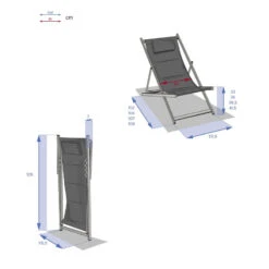 Chilienne Inclinable Honolulu Gris Ardoise Hespéride -Plein air Deco chilienne inclinable honolulu gris ardoise hesperide 6