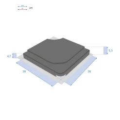 Dalle Pour Parasol 15 Kg Béton Stacio Ardoise Hespéride -Plein air Deco dalle pour parasol 15 kg beton stacio ardoise hesperide 1 2