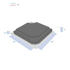 Dalle Pour Parasol 25 Kg Béton Stacio Ardoise Hespéride -Plein air Deco dalle pour parasol 25 kg beton stacio ardoise hesperide 1 2