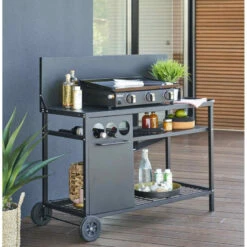 Plein air Deco -Plein air Deco desserte de plancha exterieure noire neka 1