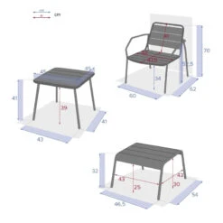 Ensemble Extérieur Duo Relax Phuket Bleu Canard Hespéride -Plein air Deco ensemble exterieur duo relax phuket bleu canard hesperide 6