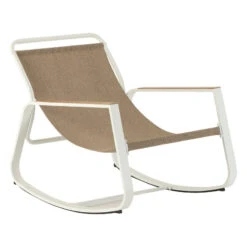 Fauteuil à Bascule Felinio Taupe Hespéride -Plein air Deco fauteuil a bascule felinio taupe hesperide 2