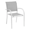 Fauteuil Empilable Piazza Hespéride Gris Galet/blanc -Plein air Deco fauteuil empilable piazza hesperide gris galet blanc