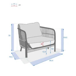 Fauteuil Extérieur 1 Place Deona Acacia Hespéride -Plein air Deco fauteuil exterieur 1 place deona acacia hesperide 5