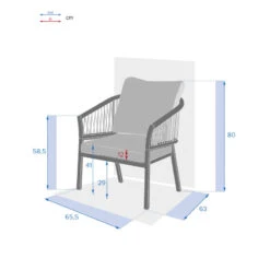Fauteuil Extérieur 1 Place Oriengo Anthracite Hespéride -Plein air Deco fauteuil exterieur 1 place oriengo anthracite hesperide 3