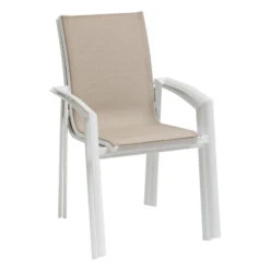 Fauteuil Extérieur Axant Lin/blanc Hespéride -Plein air Deco fauteuil exterieur axant linblanc hesperide 2