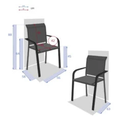 Fauteuil Extérieur Essentia Anthracite/graphite Hespéride -Plein air Deco fauteuil exterieur essentia anthracite graphite hesperide 4