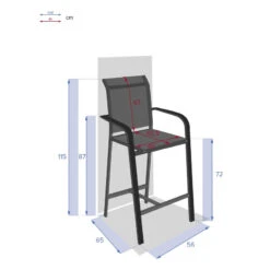 Fauteuil Haut Essentia Anthracite Et Graphite Hespéride -Plein air Deco fauteuil haut essentia anthracite et graphite hesperide 3