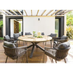 Fauteuil Oriengo Mailles Anthracite/graphite Hespéride -Plein air Deco fauteuil oriengo mailles anthracite graphite hesperide 1