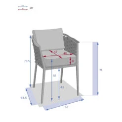 Fauteuil Repas Extérieur Embruns Mailles Hespéride -Plein air Deco fauteuil repas exterieur embruns mailles hesperide 5
