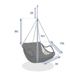 Loveuse à Suspendre Gibraltar Ardoise Hespéride -Plein air Deco loveuse a suspendre gibraltar ardoise hesperide 3