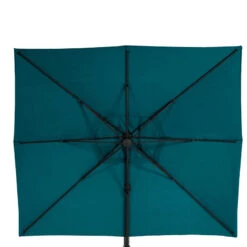 Parasol Décentré Eléa Inclinable Rectangulaire Bleu Canard Hespéride -Plein air Deco parasol decentre elea inclinable 3x4 bleu canard hesperide 2