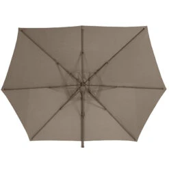 Parasol Décentré Eléa Inclinable Hexagonal Noisette Hespéride -Plein air Deco parasol decentre elea inclinable hexagonal noisette hesperide 2