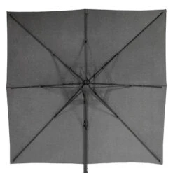 Parasol Décentré Eléa Inclinable Carré Oléfine Anthracite Hespéride -Plein air Deco parasol decentre inclinable carre olefine anthracite hesperide 1 2