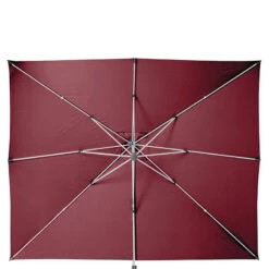 Parasol Déporté Rectangulaire Equador Bordeaux Hespéride -Plein air Deco parasol deporte rectangulaire equador bordeaux hesperide 4
