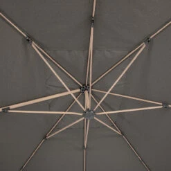 Parasol Déporté Rectangulaire Soly Honey Et Charbon Hespéride -Plein air Deco parasol deporte rectangulaire soly honey et charbon hesperide 3