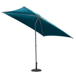 Parasol Droit Carré 2,5x2,5m Soya Bleu Canard Hespéride -Plein air Deco parasol droit carre 25x25m soya bleu canard hesperide 2
