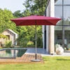 Parasol Droit Carré 2,5x2,5m Soya Bordeaux Hespéride -Plein air Deco parasol droit carre 25x25m soya bordeaux hesperide
