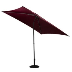 Parasol Droit Carré 2,5x2,5m Soya Bordeaux Hespéride -Plein air Deco parasol droit carre 25x25m soya bordeaux hesperide 2