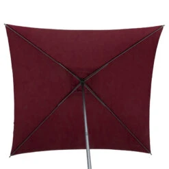 Parasol Droit Carré 2,5x2,5m Soya Bordeaux Hespéride -Plein air Deco parasol droit carre 25x25m soya bordeaux hesperide 3