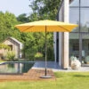 Parasol Droit Carré 2,5x2,5m Soya Jaune Moutarde Hespéride -Plein air Deco parasol droit carre 25x25m soya jaune moutarde hesperide