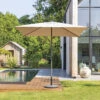Parasol Droit Carré 2,5x2,5m Soya Taupe Hespéride -Plein air Deco parasol droit carre 25x25m soya taupe hesperide