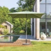 Parasol Droit Carré 2,5x2,5m Soya Vert Olive Hespéride -Plein air Deco parasol droit carre 25x25m soya vert olive hesperide