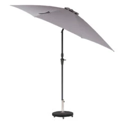 Parasol Droit Rond 2,7m Sisko Ardoise Hespéride -Plein air Deco parasol droit rond 27m sisko ardoise hesperide 1 2