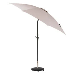 Parasol Droit Rond 2,7m Sisko Taupe Hespéride -Plein air Deco parasol droit rond 27m sisko taupe hesperide 2