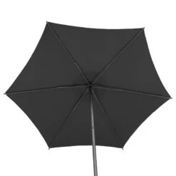 Parasol Droit Rond 2,7m Soya Ardoise Hespéride -Plein air Deco parasol droit rond 27m soya ardoise hesperide 1 1