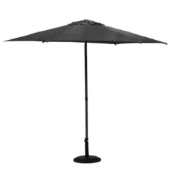 Parasol Droit Rond 2,7m Soya Ardoise Hespéride -Plein air Deco parasol droit rond 27m soya ardoise hesperide 1 4