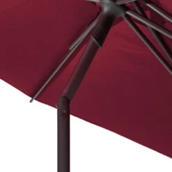 Parasol Droit Rond 2,7m Soya Bordeaux Hespéride -Plein air Deco parasol droit rond 27m soya bordeaux hesperide 5