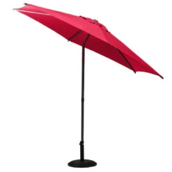 Parasol Droit Rond 2,7m Soya Grenade Hespéride -Plein air Deco parasol droit rond 27m soya grenade hesperide 2