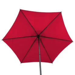 Parasol Droit Rond 2,7m Soya Grenade Hespéride -Plein air Deco parasol droit rond 27m soya grenade hesperide 4