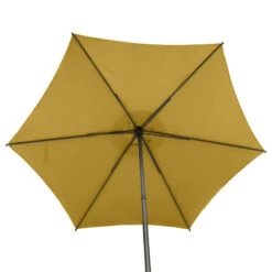 Parasol Droit Rond 2,7m Soya Jaune Moutarde Hespéride -Plein air Deco parasol droit rond 27m soya jaune moutarde hesperide 4