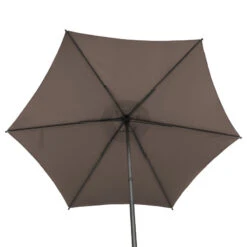 Parasol Droit Rond 2,7m Soya Taupe Hespéride -Plein air Deco parasol droit rond 27m soya taupe hesperide 4