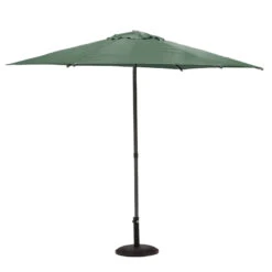 Parasol Droit Rond 2,7m Soya Vert Olive Hespéride -Plein air Deco parasol droit rond 27m soya vert olive hesperide 1