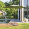 Parasol Droit Rond 2,7m Soya Vert Olive Hespéride -Plein air Deco parasol droit rond 27m soya vert olive hesperide